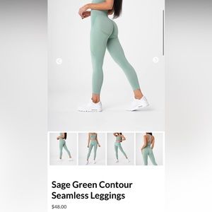 NVGTN Sage Green Contour - Seamless Leggings